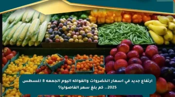 ارتفاع جديد في أسعار الخضروات والفواكه اليوم الجمعة 8 أغسطس 2025.. كم بلغ سعر الفاصوليا؟